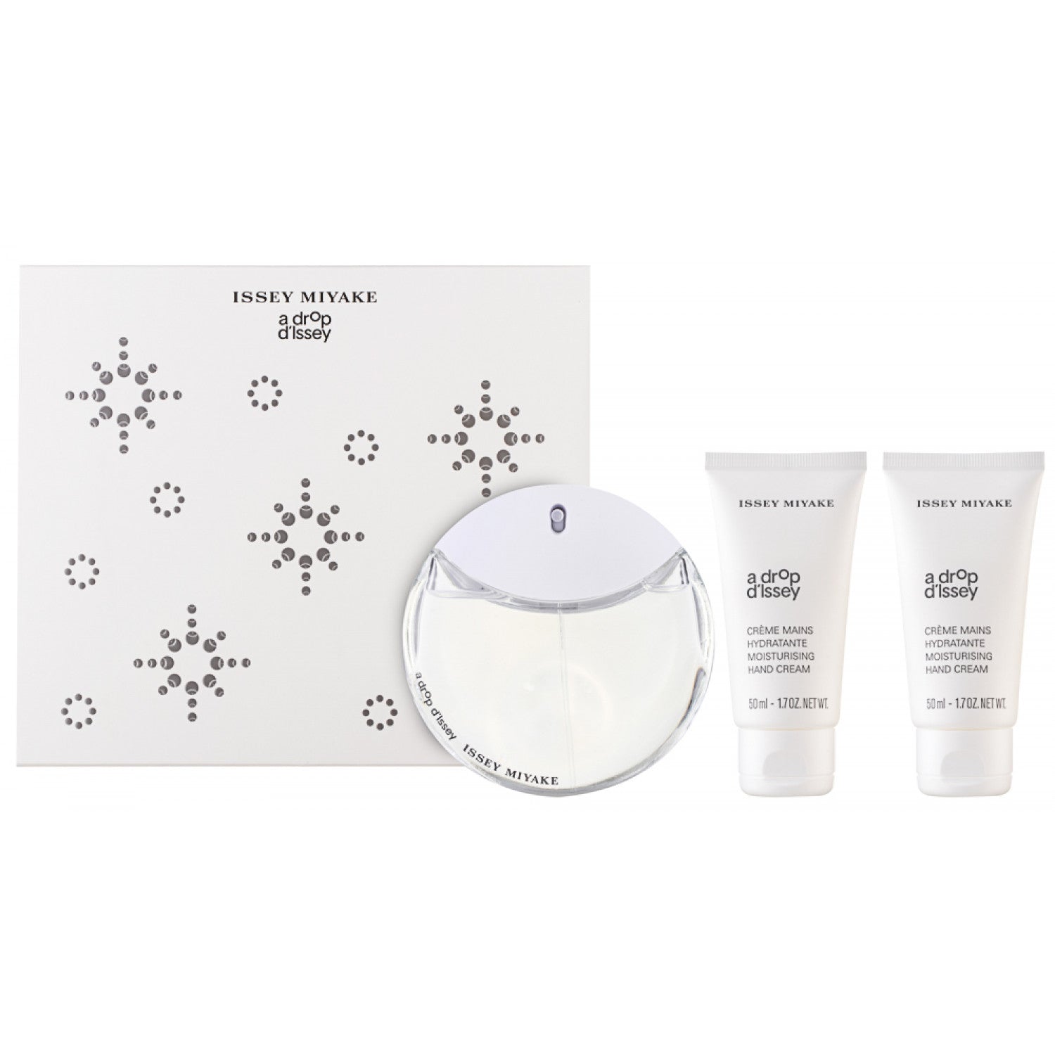 Issey Miyake A Drop D`Issey Eau de Parfum Set 50 ml + 2 x 50 ml Handcreme