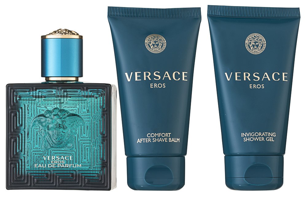 Versace Eros Pour Homme Eau de Parfum Set 50 ml + 50 ml Duschgel + 50 ml Aftershave Balm