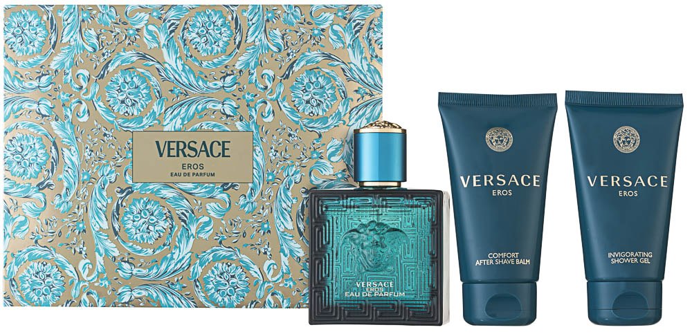 Versace Eros Pour Homme Eau de Parfum Set 50 ml + 50 ml Duschgel + 50 ml Aftershave Balm