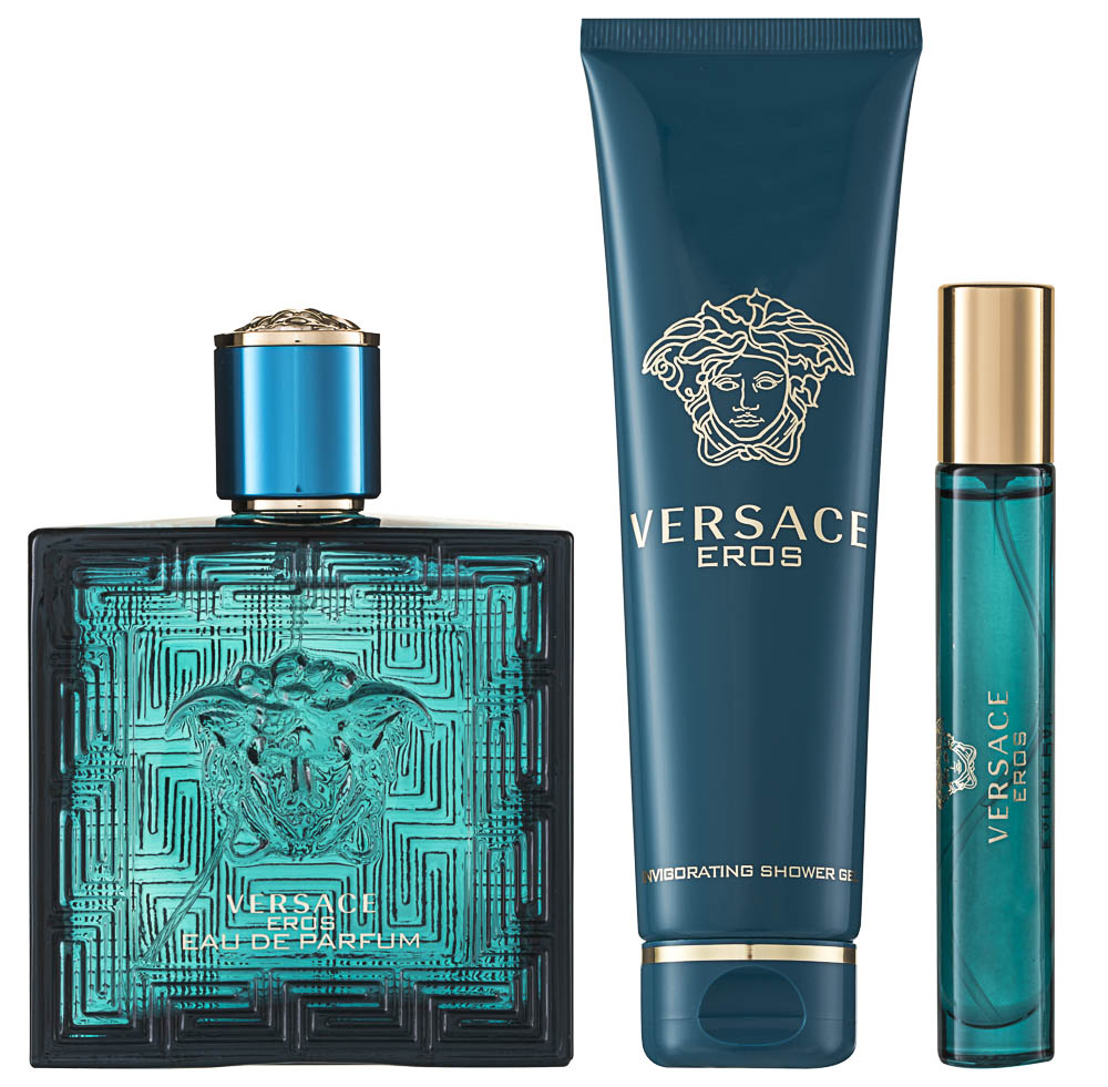 Versace Eros Pour Homme Eau de Parfum Set 100 ml + 10 ml + 150 ml Duschgel