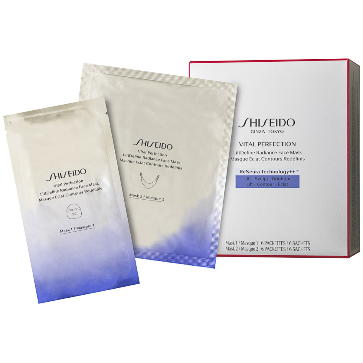 Shiseido Vital Perfection LiftDefine Radiance Face Gesichtsmaske 6 Stk.