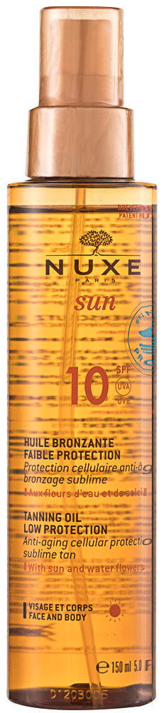 NUXE Sun Tanning oil for Face and Body SPF 10 150 ml