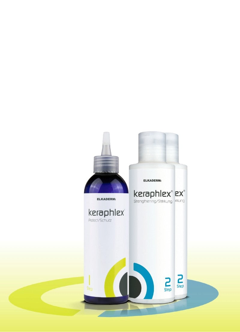 Elkaderm KERAPHLEX Concentrate Backbar Haarpflegeset XL Set (200 ml Step 1 + 2 X 200 ml Step 2)