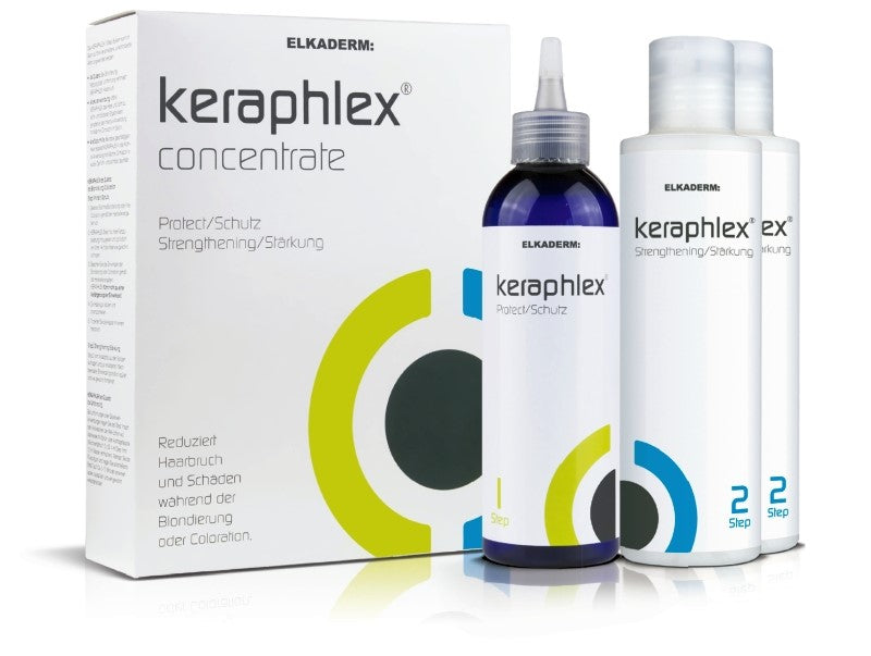 Elkaderm KERAPHLEX Concentrate Backbar Haarpflegeset XL Set (200 ml Step 1 + 2 X 200 ml Step 2)