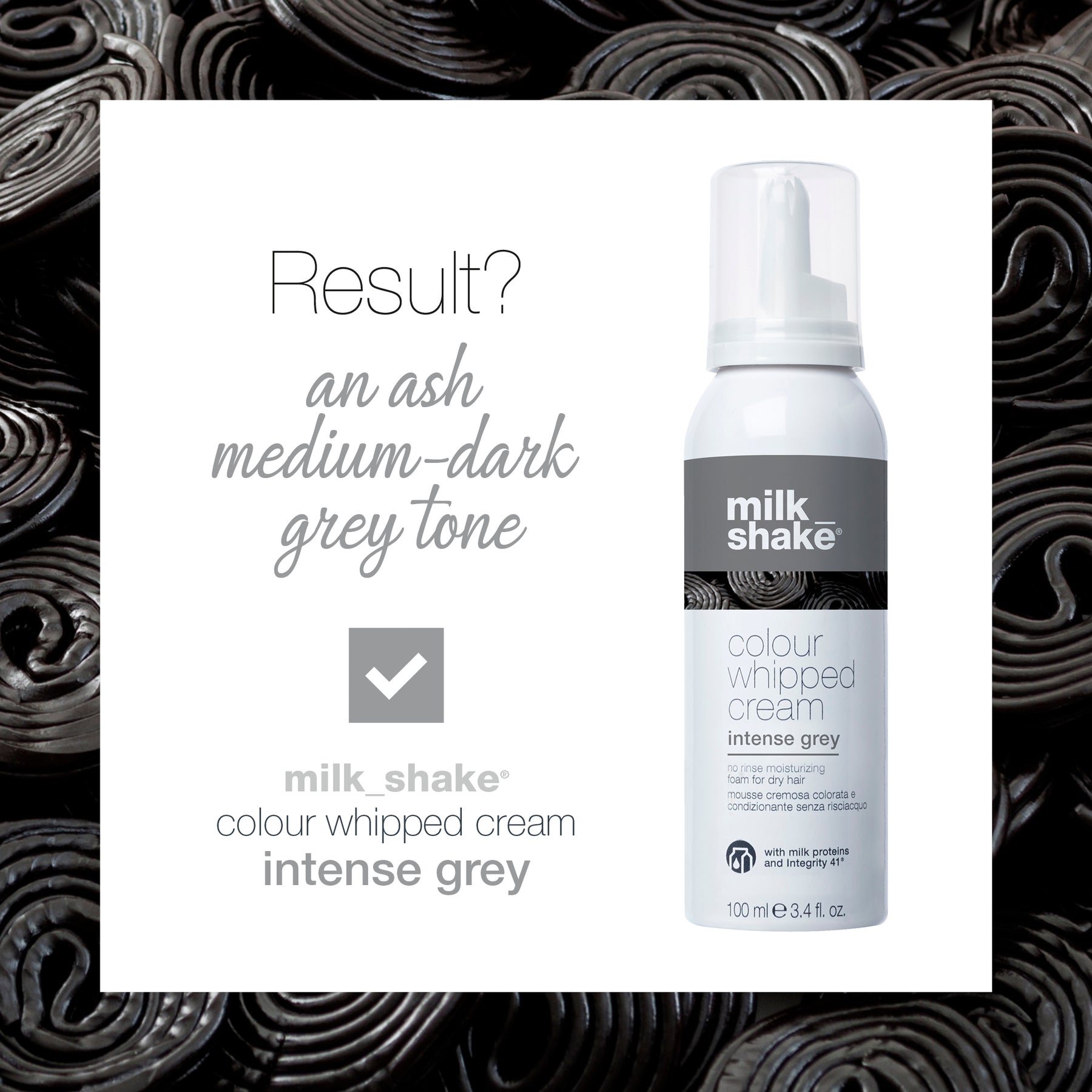 Milk Shake Colour Whipped Cream 100 ml / Intense Grey