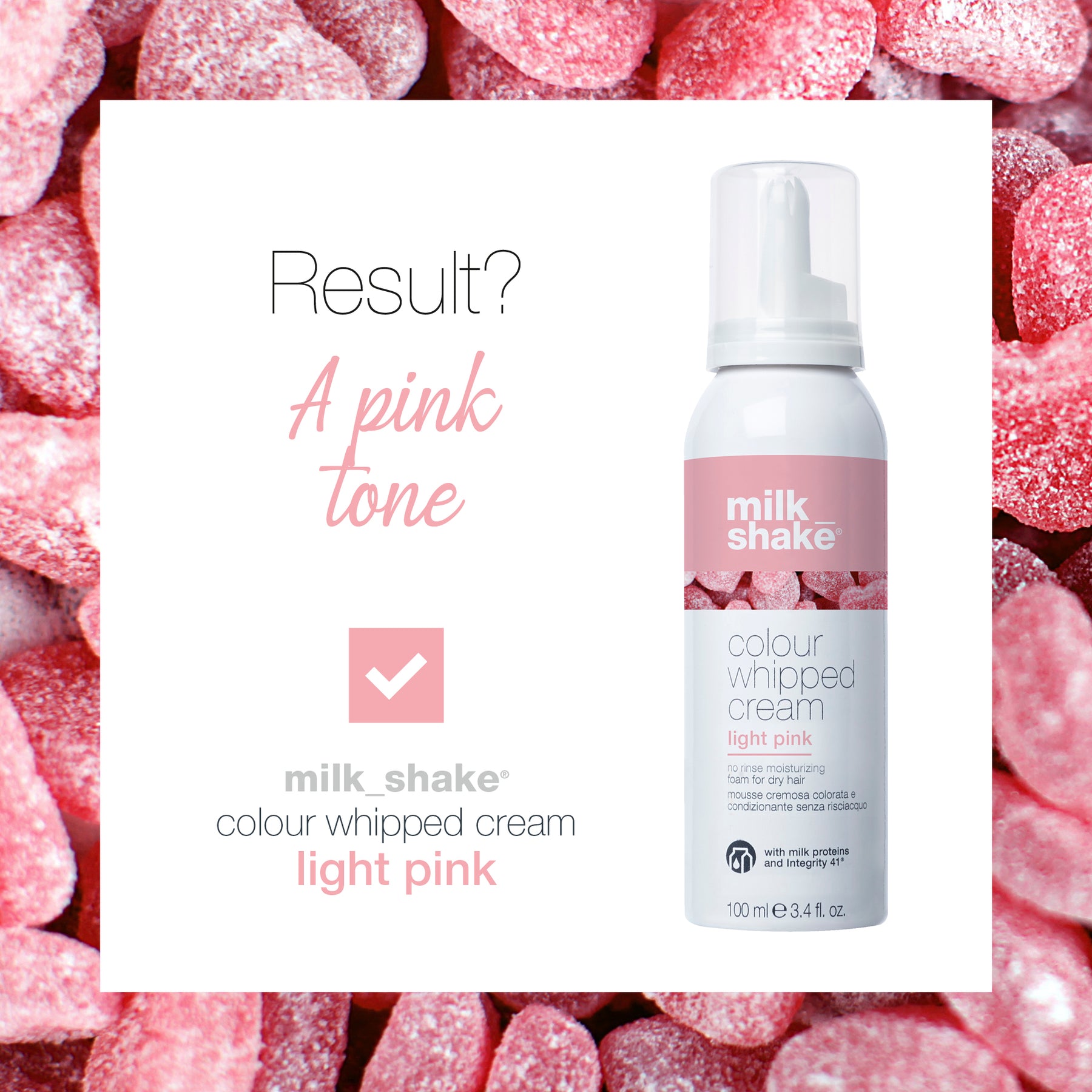 milk_shake Colour Whipped Cream 100 ml / Light Pink