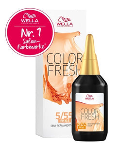 Wella Professionals Color Fresh Liquid Haarfarbe 75 ml / 5/55 Hellbraun Mahagoni-intensiv