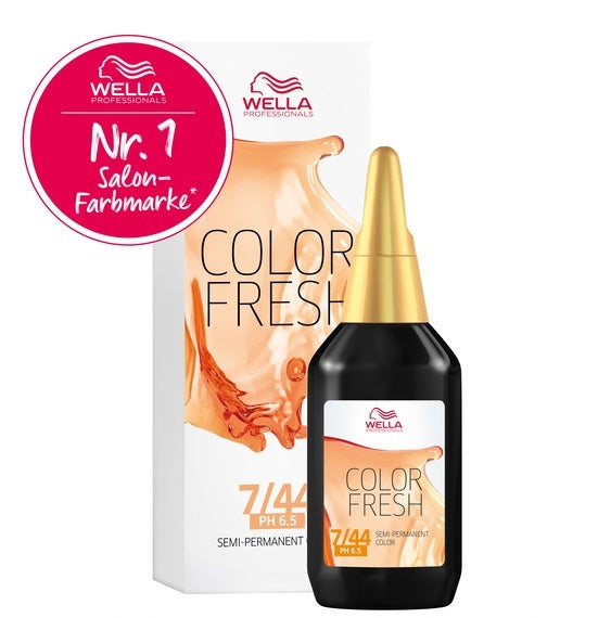 Wella Professionals Color Fresh Liquid Haarfarbe 75 ml / 7/44 Mittelblond Rot-intensiv