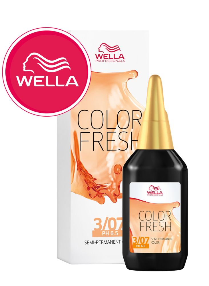 Wella Professionals Color Fresh Liquid Haarfarbe 75 ml / 3/07 Dunkelbraun Natur-braun