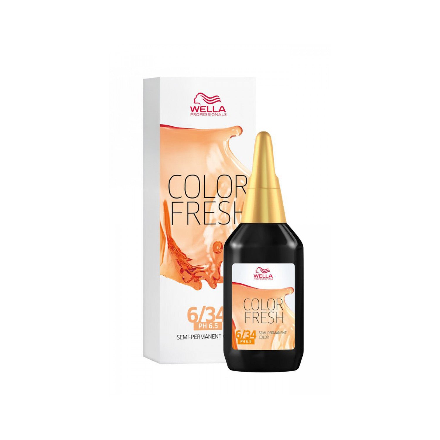 Wella Professionals Color Fresh Liquid Haarfarbe 75 ml / 6/34 Dunkelblond Gold-rot