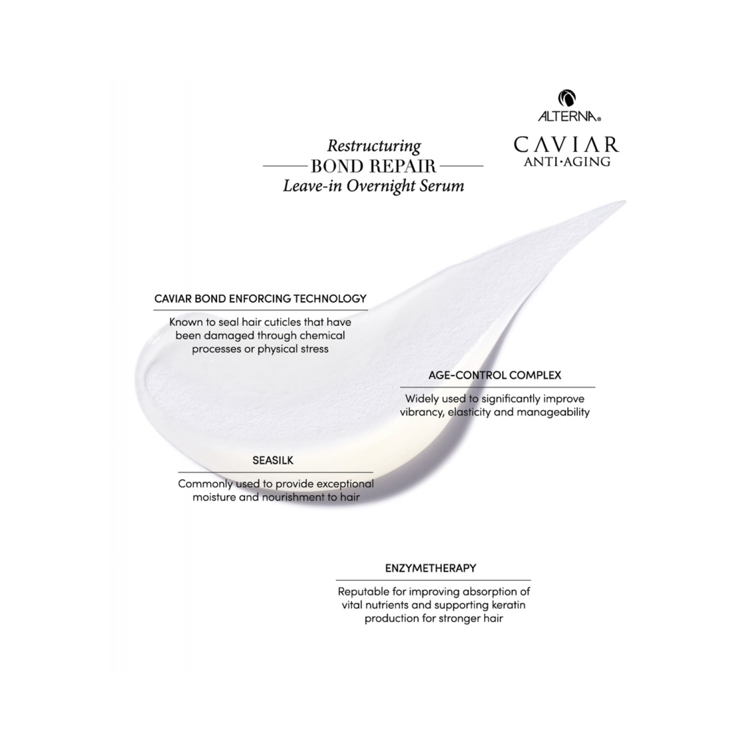 Alterna Caviar Anti-Aging Restructuring Bond Repair Leave-In Overnight Haarserum