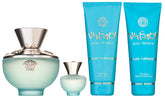 Versace Dylan Turquoise EDT Geschenkset EDT 100 ml + EDT 5 ml + 100 ml Körperlotion + 100 ml Duschgel