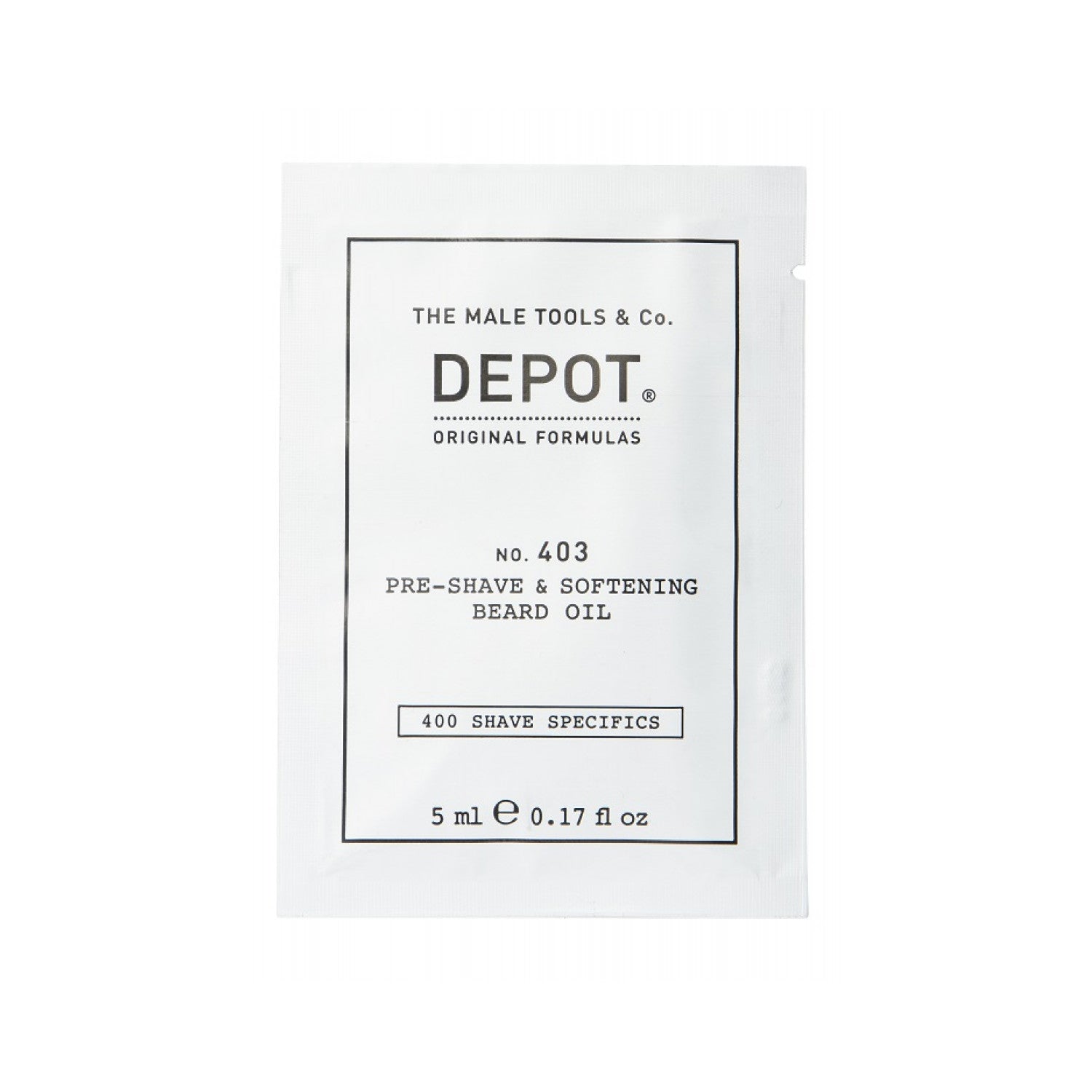 Depot No. 403 Pre-Shave and Softening Beard Oil 5 ml / Fresh Black Pepper
