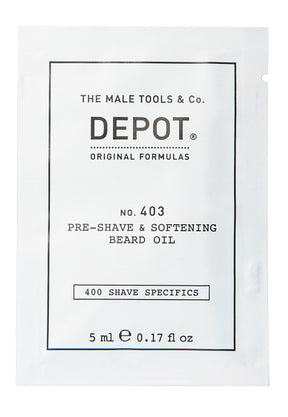 Depot No. 403 Pre-Shave and Softening Beard Oil 5 ml / Fresh Black Pepper
