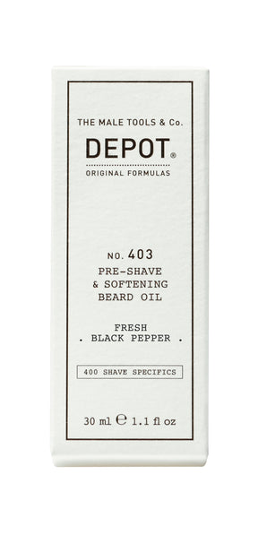 Depot No. 403 Pre-Shave and Softening Beard Oil 30 ml / Fresh Black Pepper