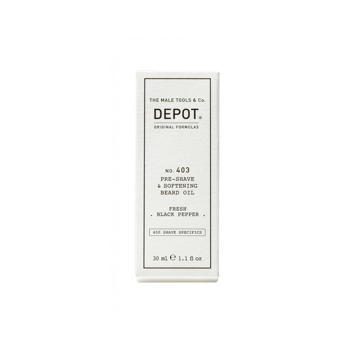 Depot No. 403 Pre-Shave and Softening Beard Oil 30 ml / Fresh Black Pepper