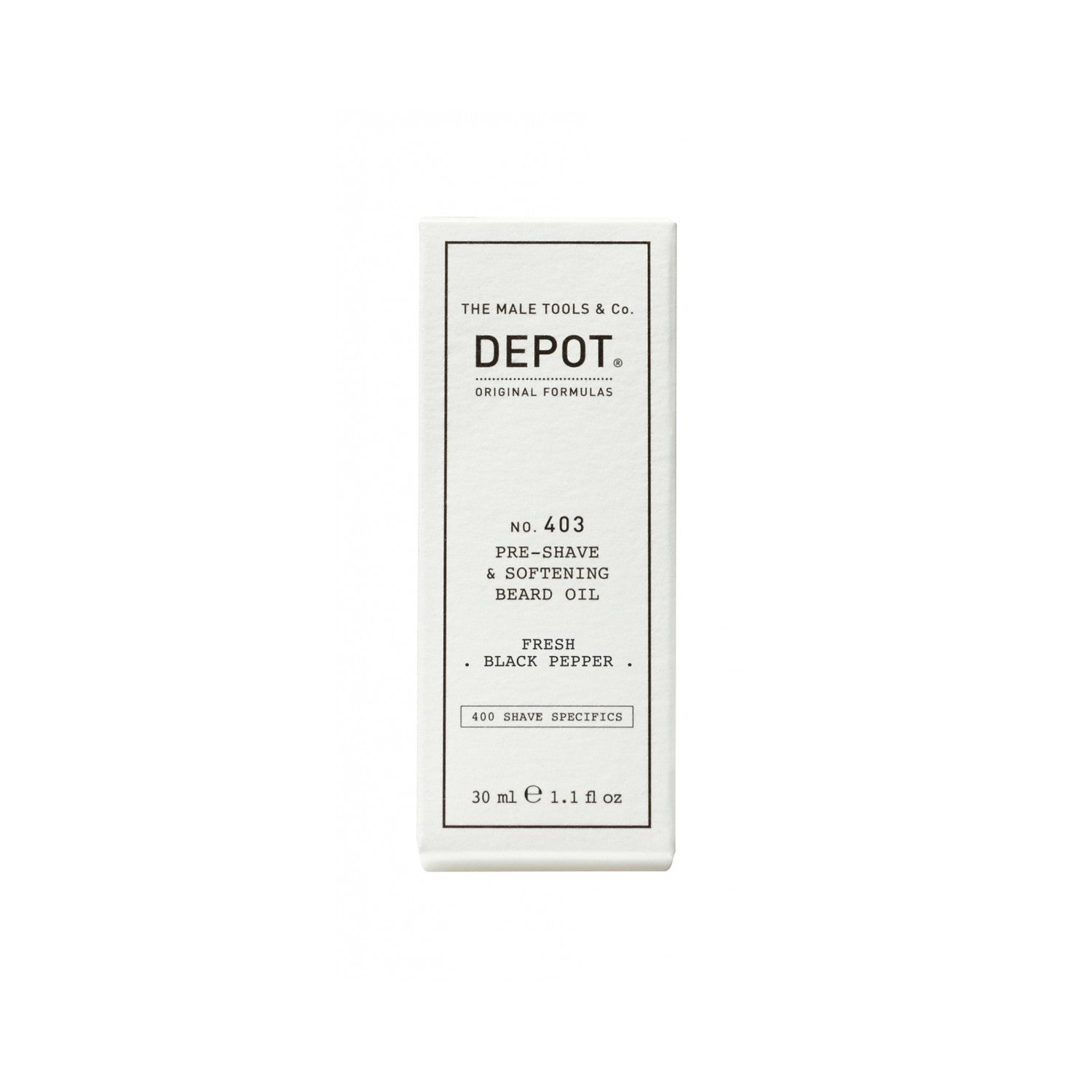 Depot No. 403 Pre-Shave and Softening Beard Oil 30 ml / Fresh Black Pepper
