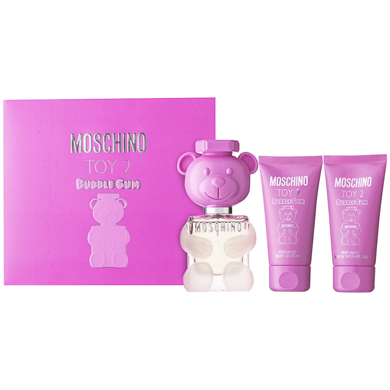 Moschino Toy 2 Bubble Gum Eau de Toilette Set 50 ml + 50 ml Körperlotion + 50 ml Duschcgel