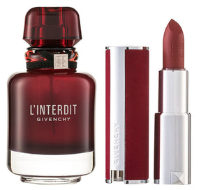 Givenchy L`Interdit Rouge Eau de Parfum Set 50 ml + Lipstick No.37 Deep Velvet 1.5 g / 1 Stk.