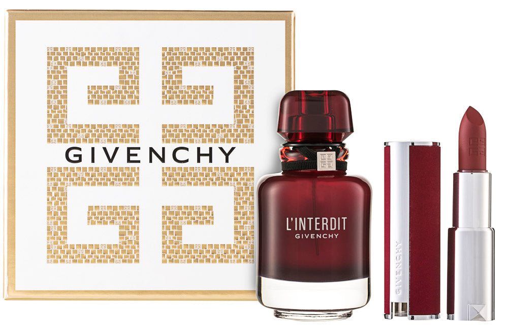 Givenchy L`Interdit Rouge Eau de Parfum Set 50 ml + Lipstick No.37 Deep Velvet 1.5 g / 1 Stk.