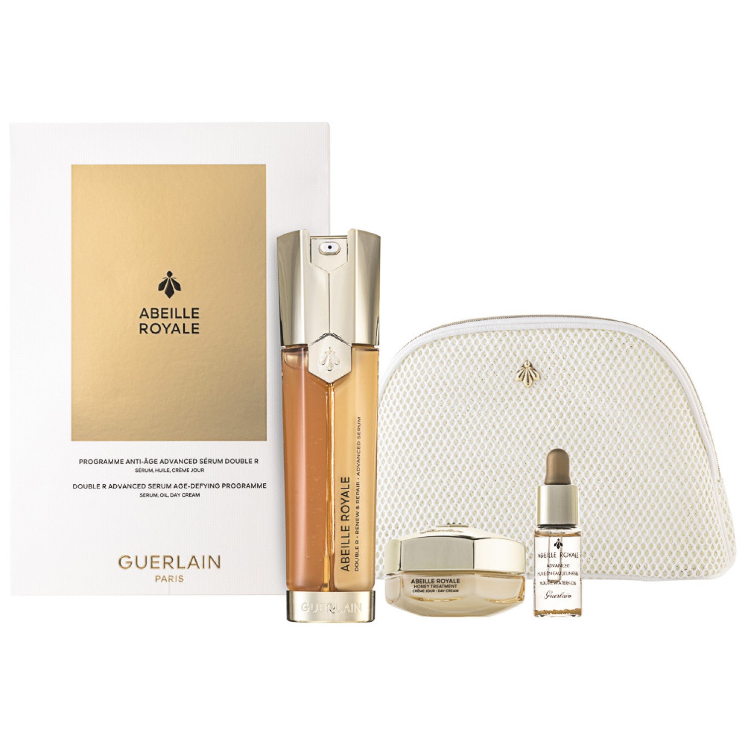 Guerlain Abeille Royale Double R Renew & Repair Advanced Gesichtsserum Set 50 ml + 15 ml Augencreme + 5 ml Gesichtsöl