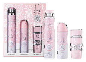 Lattafa Yara Eau de Parfum Set 100 ml + 200 ml Körperspray + 300 ml Air Freshener