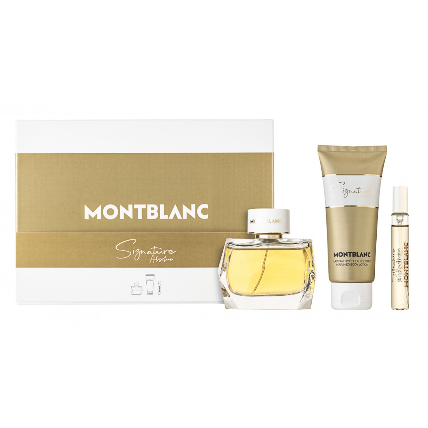 Montblanc Signature Absolue Eau de Parfum Set 90 ml + 7.5 ml + 100 ml Körperlotion