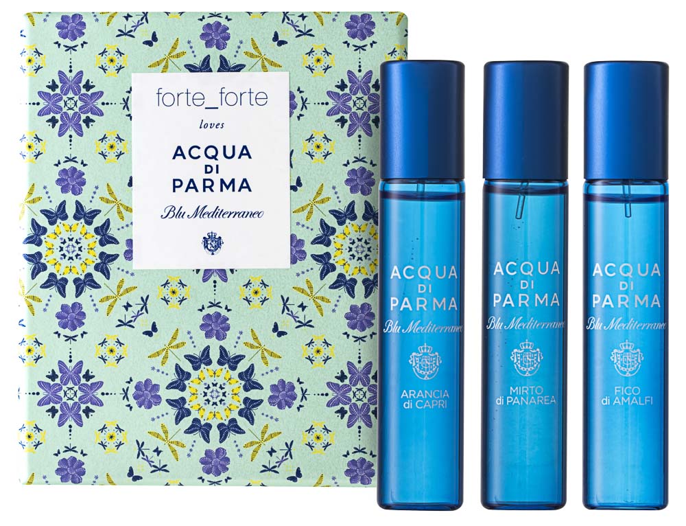 Acqua di Parma Blu Mediterraneo Forte Forte EDT Geschenkset 12 ml Fico di Amalfi + 12 ml Arancia di Capri + 12 ml Mirto di Panarea