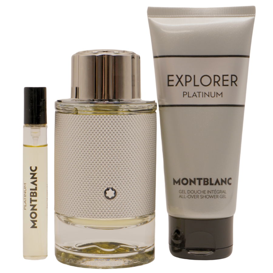 Montblanc Explorer Platinum Eau de Parfum Set 100 ml + 7.5 ml + 100 ml Duschgel