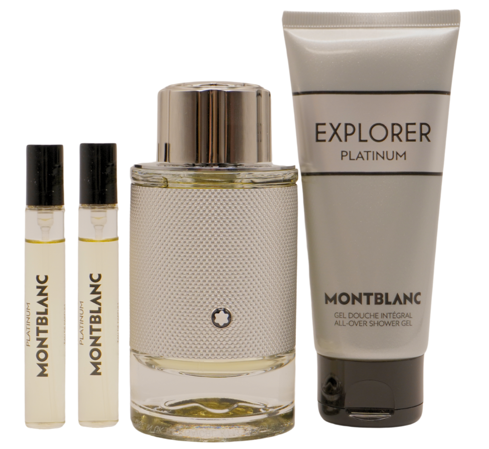 Montblanc Explorer Platinum Eau de Parfum Set 100 ml + 100 ml Duschgel + 2 x 7.5 ml