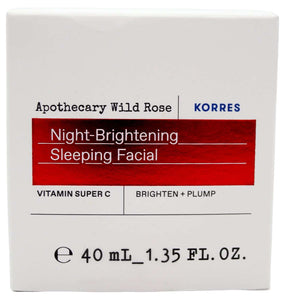 Korres Apothecary Wild Rose Night-Brightening Sleeping Facial Nachtcreme 40 ml