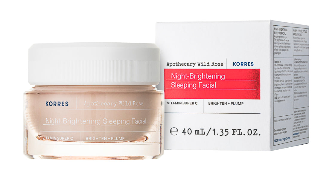 Korres Apothecary Wild Rose Night-Brightening Sleeping Facial Nachtcreme 40 ml
