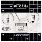 Filorga Anti-Wrinkle Experts Anti-Rides Gesichtspflege-Set 50 ml 5XP Time Filler + 50 ml Mizellen-Reinigungswasser + 15 ml Sleep&Lift Nachtcreme + Mini Guasha Massage Hilfsmittel