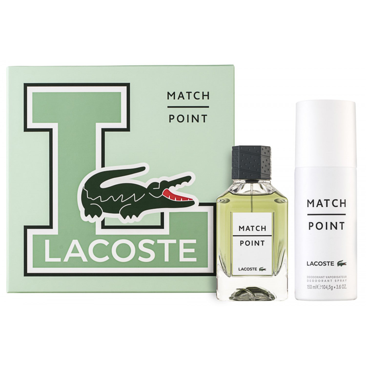 Lacoste Match Point EDT Geschenkset EDT 100 ml + 150 ml Deodorant Spray