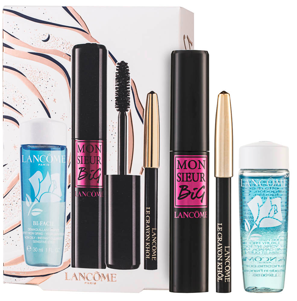 Lancôme Monsieur Big Mascara Gesichtspflege-set 10 ml Mascara / No.1 Black + 0.7g Eyeliner / Mini KhÃ´l Black + 30 ml Bi-Facil Eye Makeup Remover