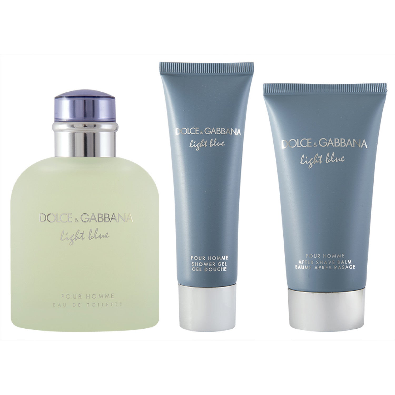 Dolce & Gabbana Light Blue Pour Homme Eau de Toilette Set 125 ml + 75 ml After Shave Balm + 50 ml Duschgel