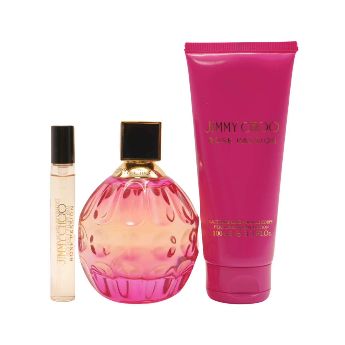 Jimmy Choo Rose Passion Eau de Parfum Set 100 ml + 7.5 ml + 100 ml Körperlotion