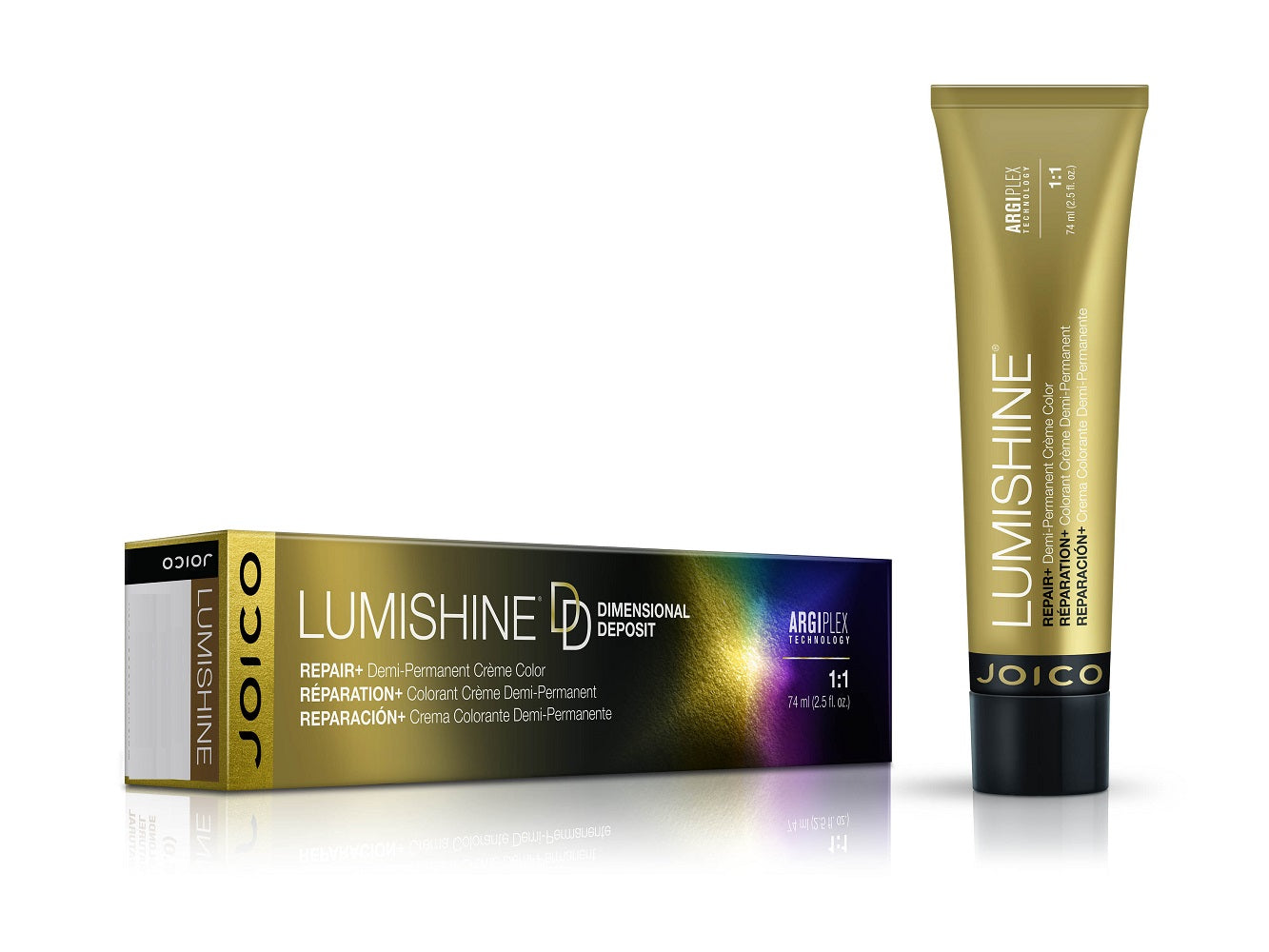 Joico LumiShine Reprair+ Dimensional Deposit Demi-Permanent Creme Haarfarbe 74 ml / 9NW Natural Warm Light Blonde