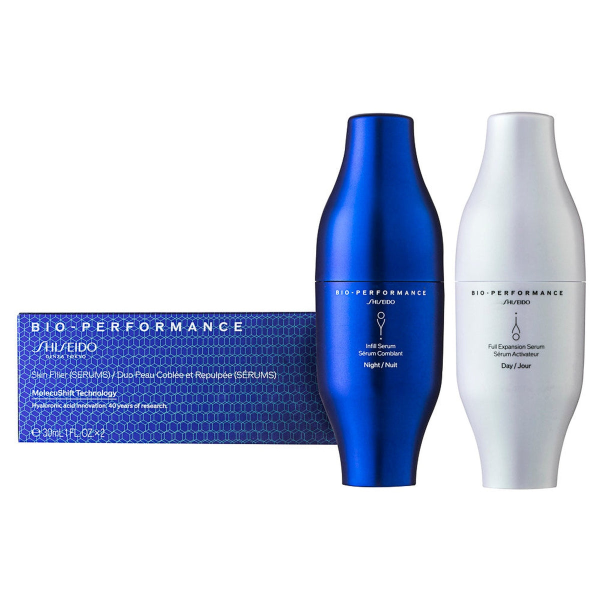 Shiseido Bio-Performance Skin Filler Duo Serum Gesichtspflege-Set Set 30 ml Nachtserum + 30 ml Tagesserum / Nachfüllbar