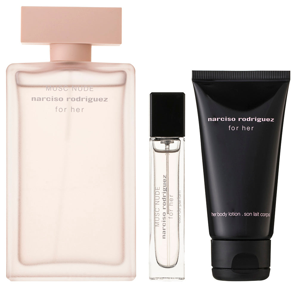Narciso Rodriguez For Her Musc Nude Eau de Parfum Set 100 ml + 10 ml + 50 ml Körperlotion
