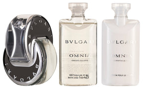 Bvlgari Omnia Crystalline EDT Geschenkset EDT 65 ml + 75 ml Duschgel + 75 ml Körperlotion + Pouch / 2020