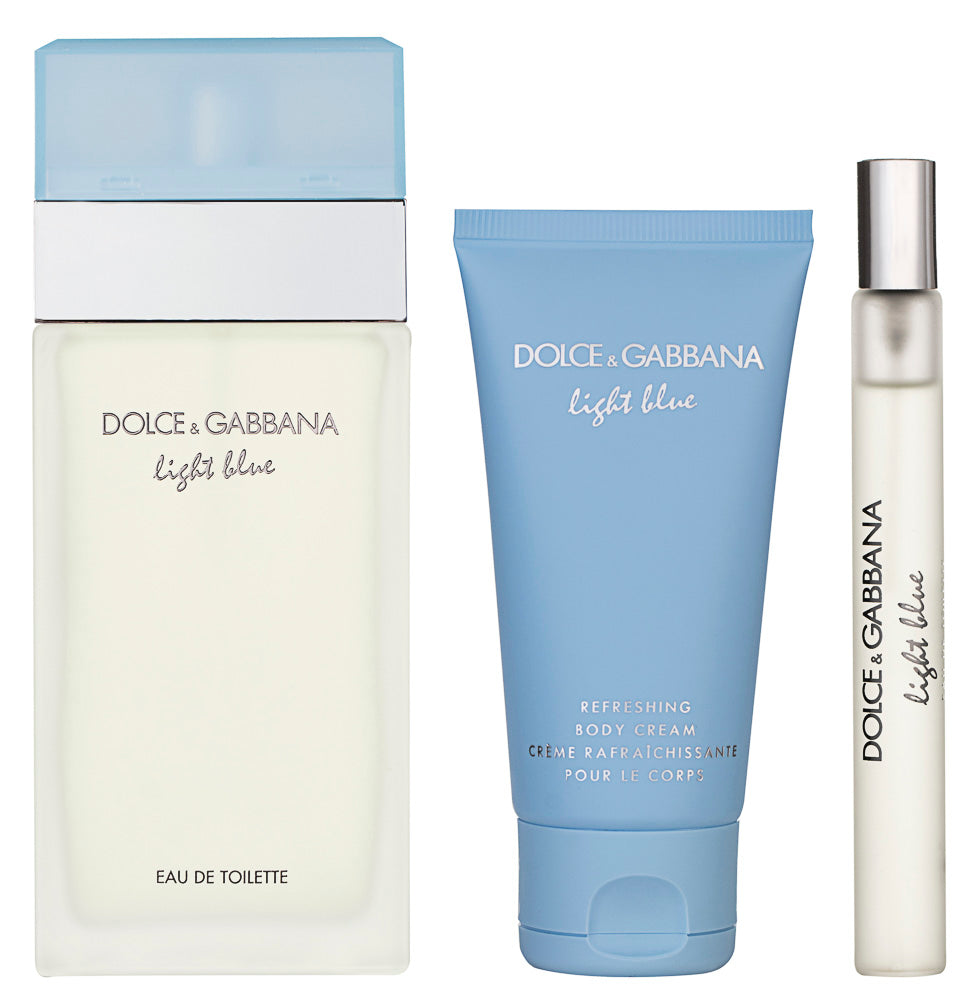 Dolce & Gabbana Light Blue Pour Femme EDT Geschenkset EDT 100 ml + 75 ml Körpercreme + EDT 10 ml