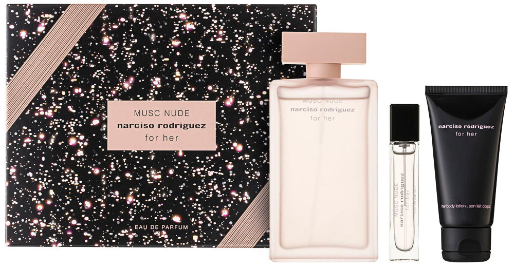 Narciso Rodriguez For Her Musc Nude EDP Geschenkset EDP 100 ml + EDP 10 ml + 50 ml Körperlotion