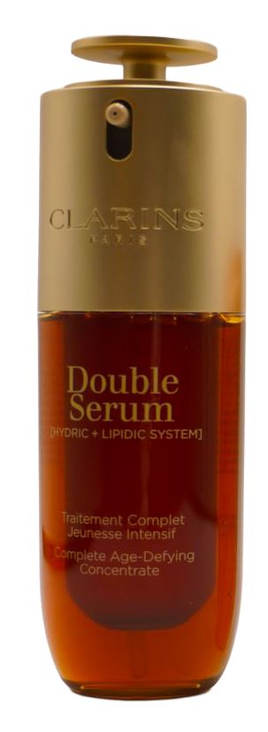 Clarins Double Serum Complete Age-Defying Concentrate Gesichtsserum Set 50 ml + 15 Multi-Intensive Jour Tagescreme + 15 ml Multi-Intensive Nuit Nachtcreme + 5 ml SOS Primer + Täschchen