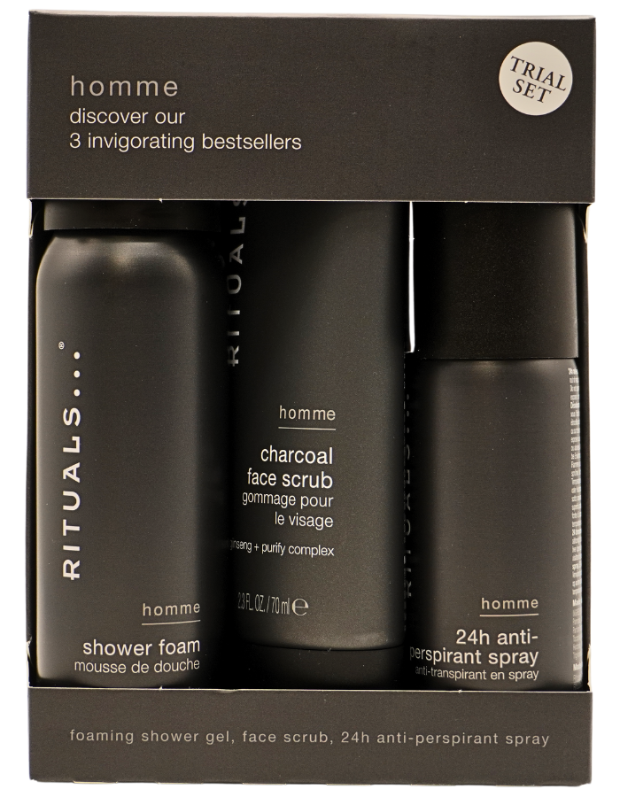 Rituals Homme Collection Körperpflege-set 50 ml Duschschaum + 50 ml Antiperspirant + 70 ml Reinigungspeeling