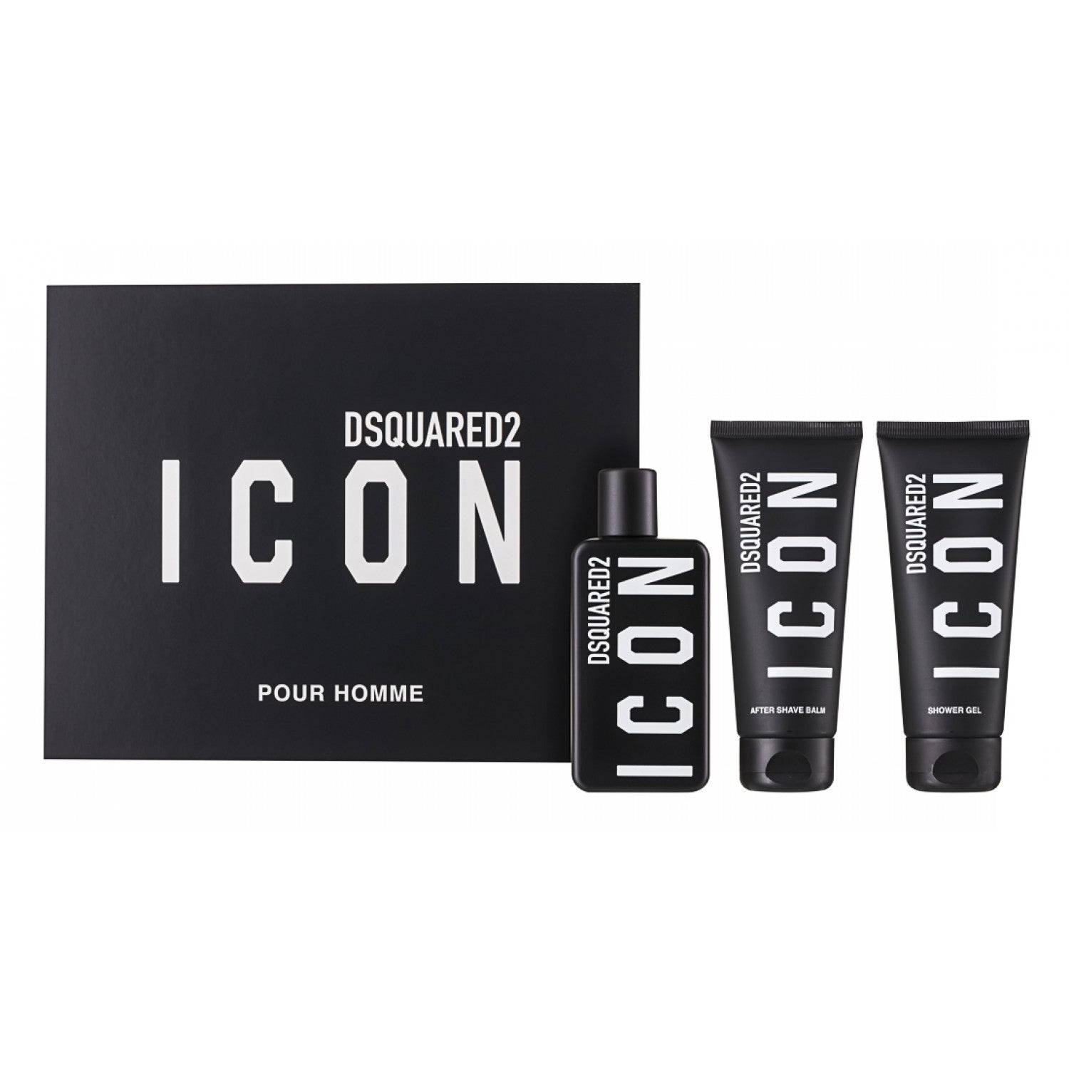Dsquared2 Icon Pour Homme Eau de Parfum Set 100 ml + 100 ml Duschgel + 100 ml Aftershave Balm