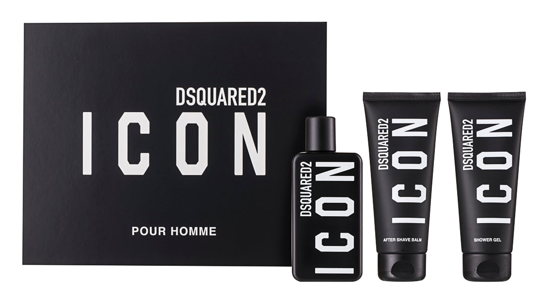 Dsquared2 Icon Pour Homme Eau de Parfum Set 100 ml + 100 ml Duschgel + 100 ml Aftershave Balm