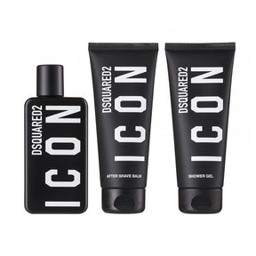 Dsquared2 Icon Pour Homme Eau de Parfum Set 100 ml + 100 ml Duschgel + 100 ml Aftershave Balm
