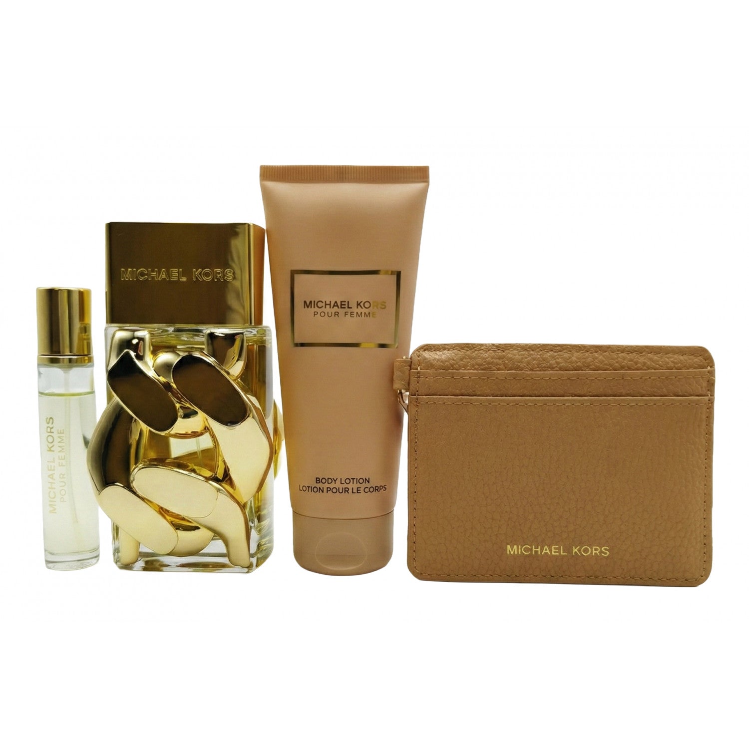 Michael Kors Pour Femme Eau de Parfum Set 100 ml + 100 ml Körpelotion + 10 ml + Karteninhaber