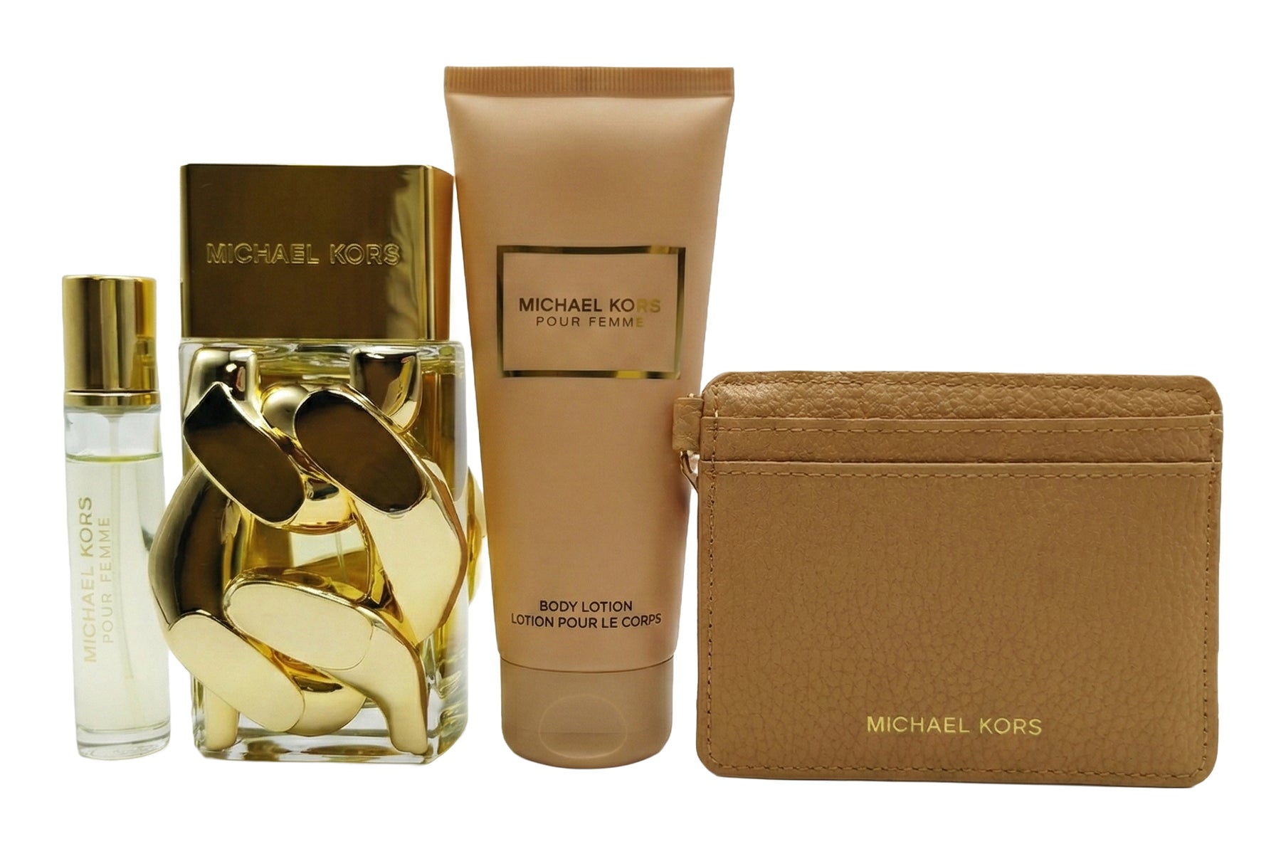 Michael Kors Pour Femme Eau de Parfum Set 100 ml + 100 ml Körpelotion + 10 ml + Karteninhaber